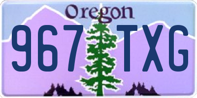 OR license plate 967TXG