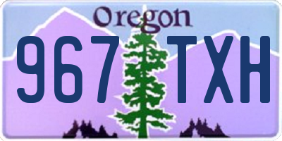 OR license plate 967TXH