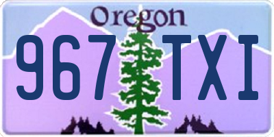 OR license plate 967TXI