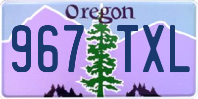 OR license plate 967TXL