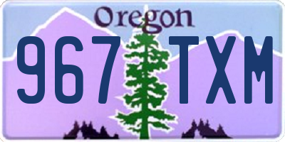 OR license plate 967TXM