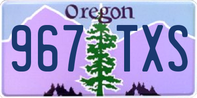 OR license plate 967TXS