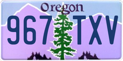 OR license plate 967TXV