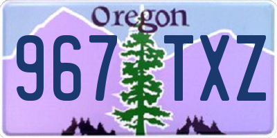 OR license plate 967TXZ