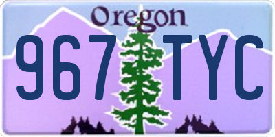 OR license plate 967TYC