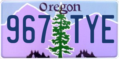 OR license plate 967TYE