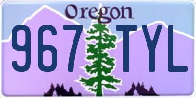 OR license plate 967TYL
