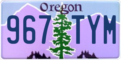 OR license plate 967TYM