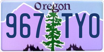 OR license plate 967TYO