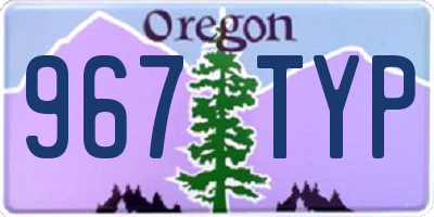 OR license plate 967TYP