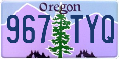 OR license plate 967TYQ