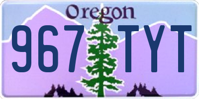 OR license plate 967TYT