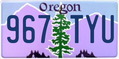 OR license plate 967TYU