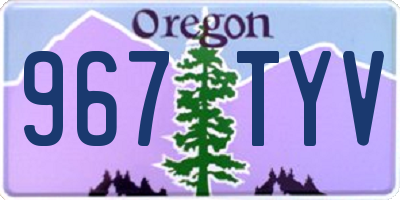 OR license plate 967TYV