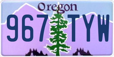 OR license plate 967TYW