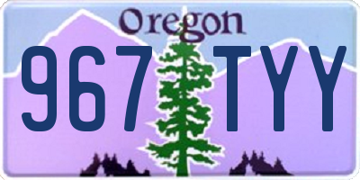 OR license plate 967TYY
