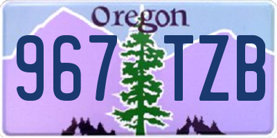 OR license plate 967TZB