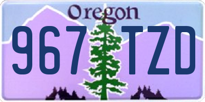 OR license plate 967TZD
