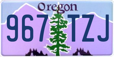 OR license plate 967TZJ