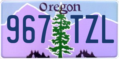 OR license plate 967TZL