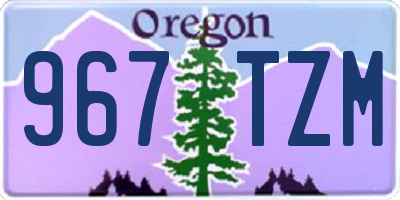 OR license plate 967TZM