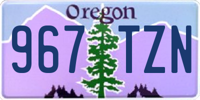 OR license plate 967TZN