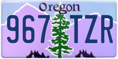 OR license plate 967TZR