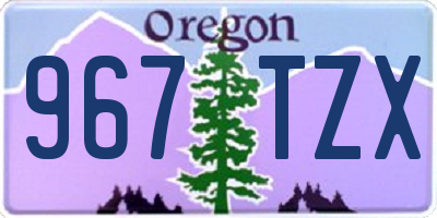 OR license plate 967TZX