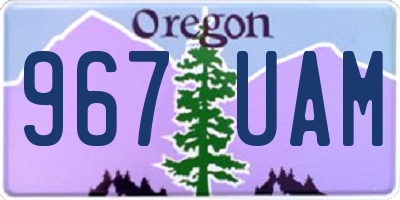 OR license plate 967UAM