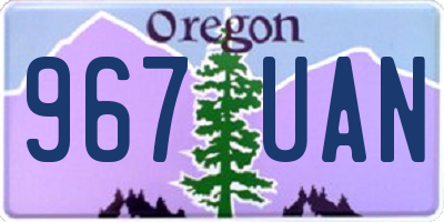 OR license plate 967UAN