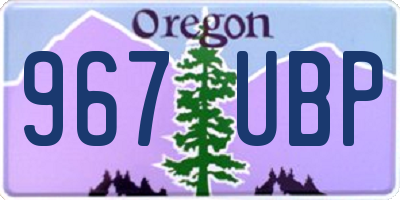 OR license plate 967UBP