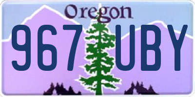 OR license plate 967UBY