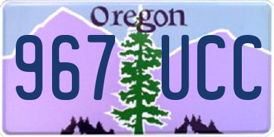 OR license plate 967UCC