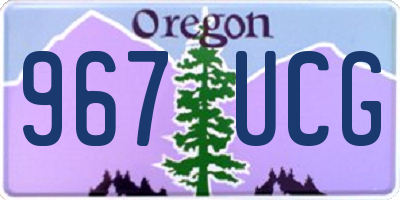 OR license plate 967UCG