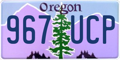 OR license plate 967UCP
