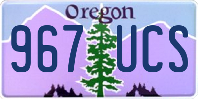 OR license plate 967UCS