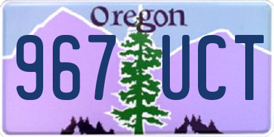 OR license plate 967UCT