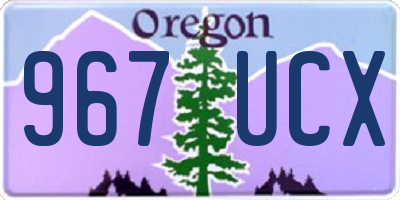 OR license plate 967UCX