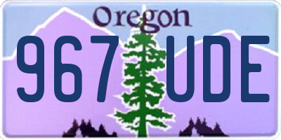 OR license plate 967UDE