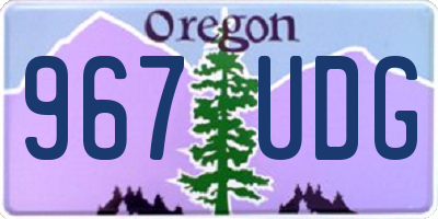 OR license plate 967UDG