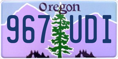 OR license plate 967UDI