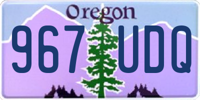 OR license plate 967UDQ