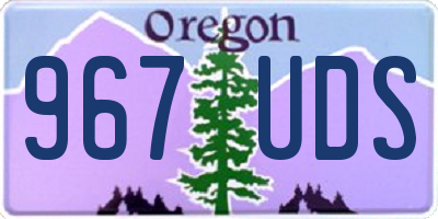OR license plate 967UDS