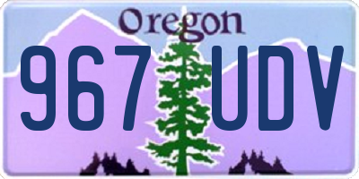 OR license plate 967UDV