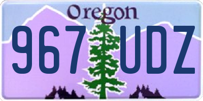 OR license plate 967UDZ