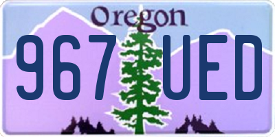 OR license plate 967UED