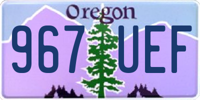 OR license plate 967UEF