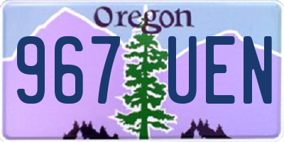 OR license plate 967UEN