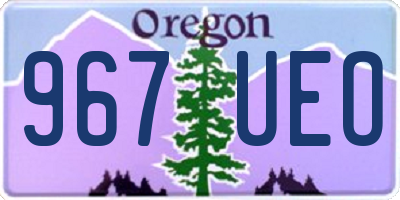 OR license plate 967UEO