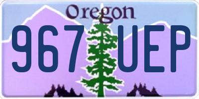 OR license plate 967UEP